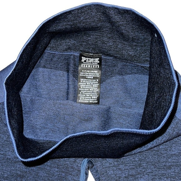 𝅺small Victoria’s Secret PINK Blue Seamless Leggings - Picture 2 of 4